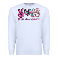 White peace love nurse Premium Sweatshirt - AdoDesignShop
