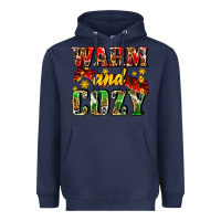 Navy warm and cozy with scarf Heavyweight Hoodie - AdoDesignShop