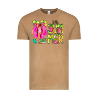 Vintage Camel Hello Summer Donut Girl Vintage Tee - CowCowDesign