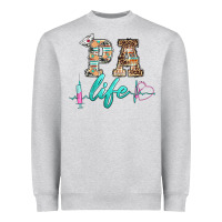Heather Grey western nurse pa  life Heavyweight Sweatshirt - BarkalooDesign