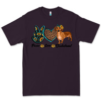 Plum peace love dachshund Premium Tee - RanaPortraitStore