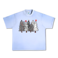 Grape Ice black and white christmas trees with lights Urban Heavy Tee - FaDigitalArtStudio
