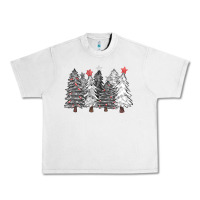 Lunar Rock black and white christmas trees with lights Urban Heavy Tee - FaDigitalArtStudio