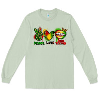 Matcha peace love juneteenth Long Sleeve Tee - FaDigitalArtStudio