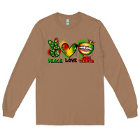 Toasted Coconut peace love juneteenth Long Sleeve Tee - FaDigitalArtStudio