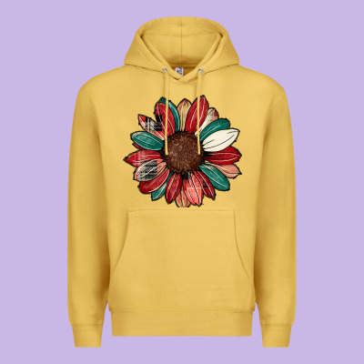 Christmas Sunflower Premium Hoodie Designed By Cowhidedigitalart