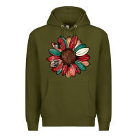 Army Green Christmas sunflower Premium Hoodie - CowhideDigitalArt