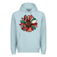 Blue Mist Christmas sunflower Premium Hoodie - CowhideDigitalArt