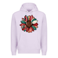 Lilac Christmas sunflower Premium Hoodie - CowhideDigitalArt
