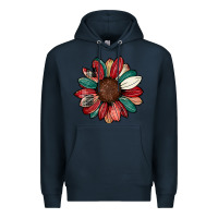 Navy Christmas sunflower Premium Hoodie - CowhideDigitalArt