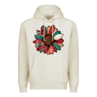 Oatmeal Heather Christmas sunflower Premium Hoodie - CowhideDigitalArt