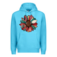Ocean Blue Christmas sunflower Premium Hoodie - CowhideDigitalArt