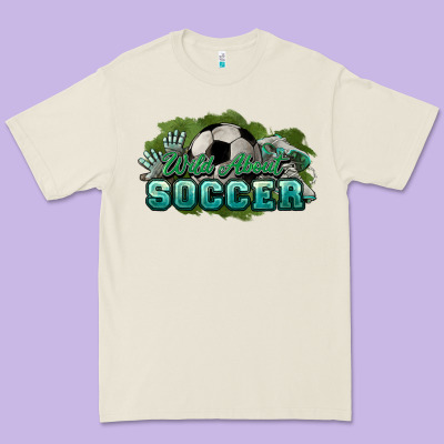 Wild About Soccer Premium Tee Designed By Howdyjamesfarm