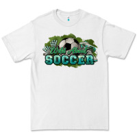 White Wild about Soccer Premium Tee - HowdyJamesFarm