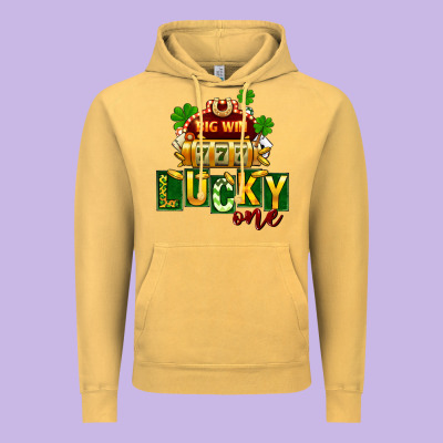 St. Patrick's Lucky One Vintage Hoodie Designed By Fadigitalartstudio