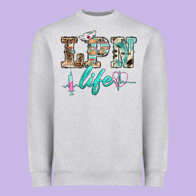 Western Nurse Lpn  Life Heavyweight Sweatshirt Designed By Barkaloodesign