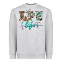 Heather Grey western nurse lpn  life Heavyweight Sweatshirt - BarkalooDesign