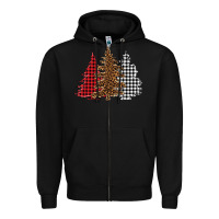 Black christmas trees Zipper Hoodie - BarkalooDesign