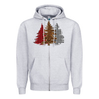 Heather Grey christmas trees Zipper Hoodie - BarkalooDesign