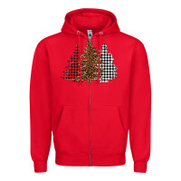 Red christmas trees Zipper Hoodie - BarkalooDesign