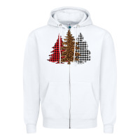 White christmas trees Zipper Hoodie - BarkalooDesign