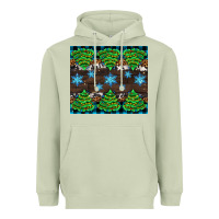 Matcha Christmas tree with snow Heavyweight Hoodie - AdoDesignShop