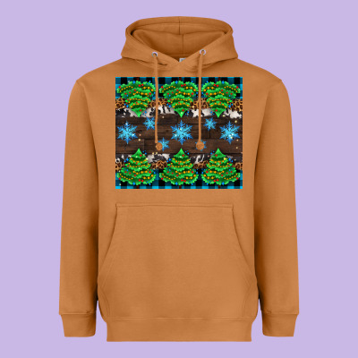 Christmas Tree With Snow Heavyweight Hoodie Designed By Adodesignshop