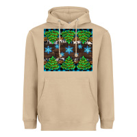 Mushroom Christmas tree with snow Heavyweight Hoodie - AdoDesignShop