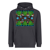 Smoke Christmas tree with snow Heavyweight Hoodie - AdoDesignShop
