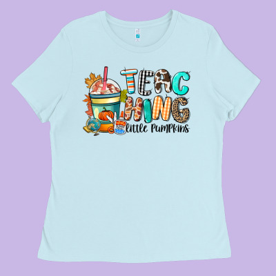 Teaching Little Pumpkins Ladies Tee Designed By Cowgirlartshop