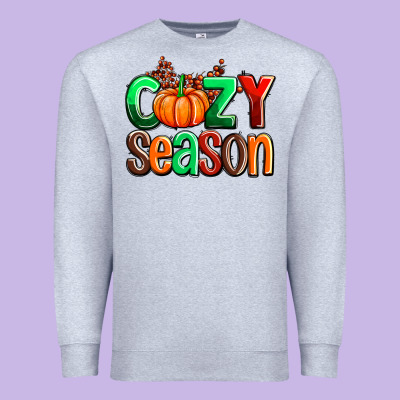 Cozy Season With Fall Colors Palette And Pumpkin Premium Sweatshirt Designed By Adodesignshop