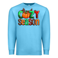 Ocean Blue cozy season with fall colors palette and pumpkin Premium Sweatshirt - AdoDesignShop