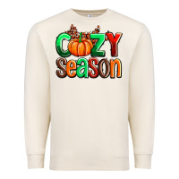 Sandshell cozy season with fall colors palette and pumpkin Premium Sweatshirt - AdoDesignShop