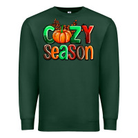 Sports Green cozy season with fall colors palette and pumpkin Premium Sweatshirt - AdoDesignShop