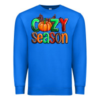 True Royal cozy season with fall colors palette and pumpkin Premium Sweatshirt - AdoDesignShop