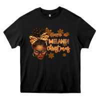 Black Have a melanin Christmas afro woman Heavy Core Tee - texasbilliewilder