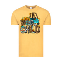 Vintage Mustard wild child kids car Vintage Tee - OliviaCreatesArt