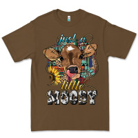 Cacao Just a little moody baby cow Premium Tee - HowdyJamesFarm