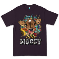 Plum Just a little moody baby cow Premium Tee - HowdyJamesFarm