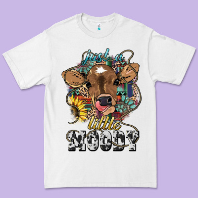 Just A Little Moody Baby Cow Premium Tee Designed By Howdyjamesfarm