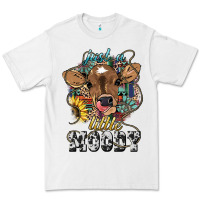 White Just a little moody baby cow Premium Tee - HowdyJamesFarm