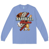 Colony Blue baseball mama Long Sleeve Tee - FaDigitalArtStudio