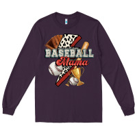 Plum baseball mama Long Sleeve Tee - FaDigitalArtStudio