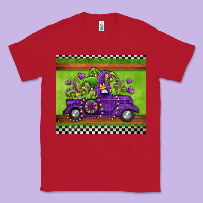 Mardi Gras Truck Classic Tee Designed By Jasminsmagicworld