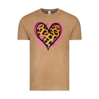 Vintage Camel Leopard Pink Glitter Heart Vintage Tee - Jasminsmagicworld