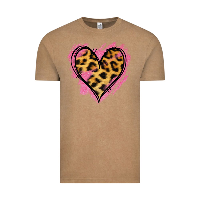 Leopard Pink Glitter Heart Vintage Tee by Jasminsmagicworld | Teevron