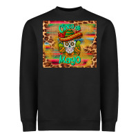 Black cinco de mayo sombrero skull Heavyweight Sweatshirt - BarkalooDesign