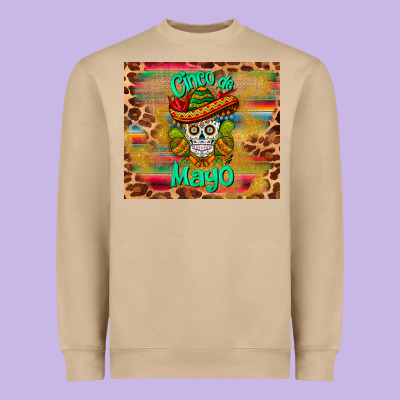 Cinco De Mayo Sombrero Skull Heavyweight Sweatshirt Designed By Barkaloodesign