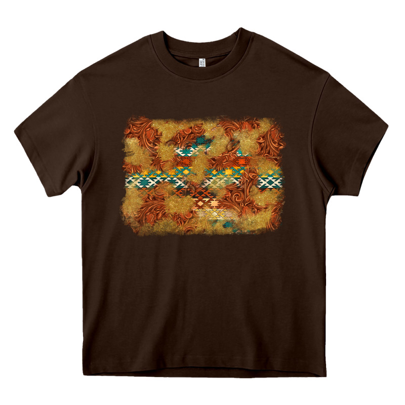 Aztec Background Pattern Western Heavy Core Tee by texasbilliewilder | Teevron