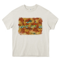 Cream Aztec Background Pattern Western Heavy Core Tee - texasbilliewilder